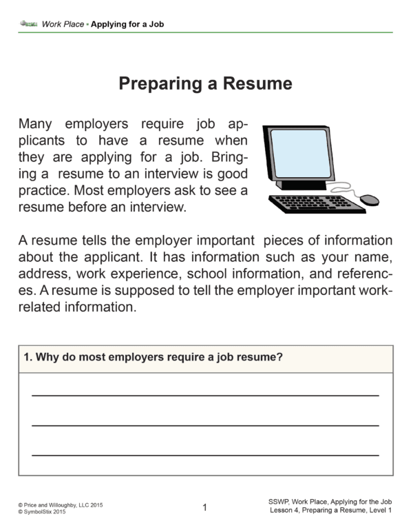 Applying for the Job