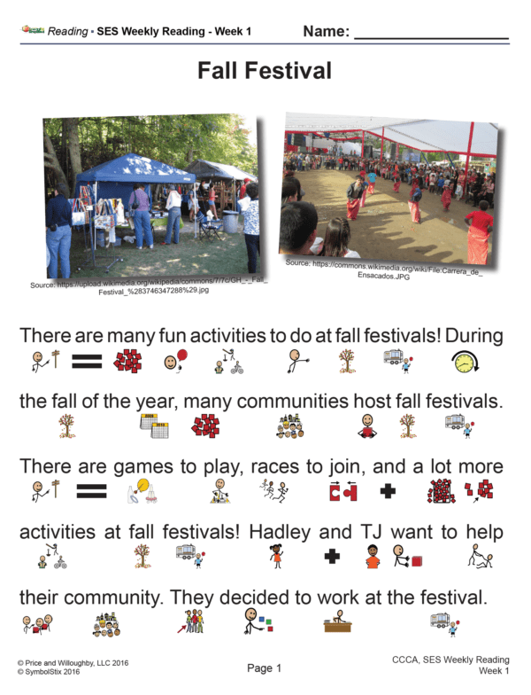 SES Weekly Reading- Fall Festival - Image 2