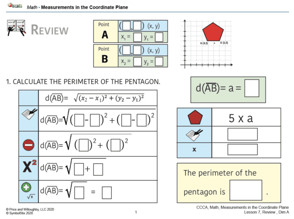 Measurements in the Coordinate Plane