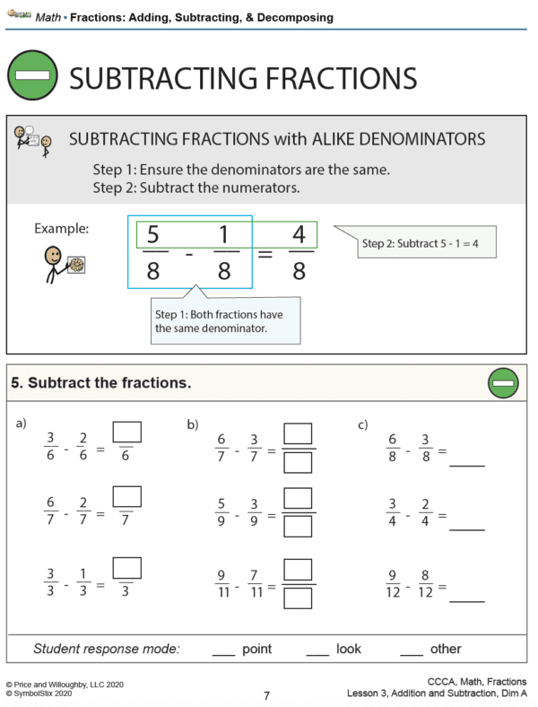 Fractions - adding, subtracting, and decomposing - Image 4