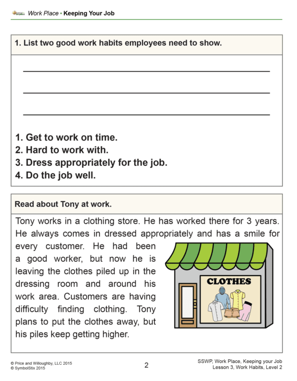 Vocational Activity: Keeping Your Job - Image 2