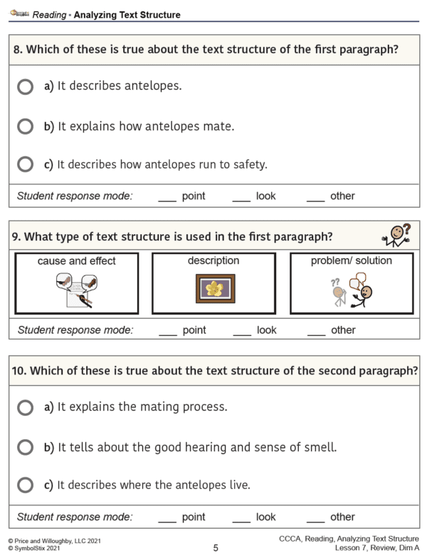 Analyzing Text Structure