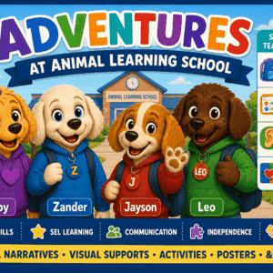 Adventures at Animal Learning School: Story-Based Activities (set 1)